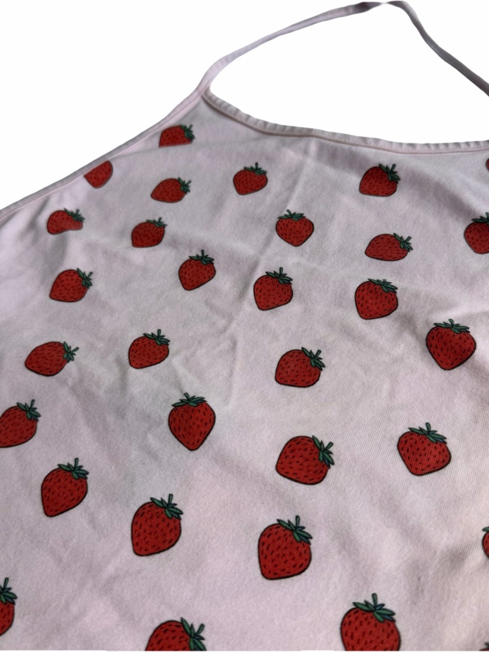 Pink Strawberry Halter Crop Top - Picture 3 of 3